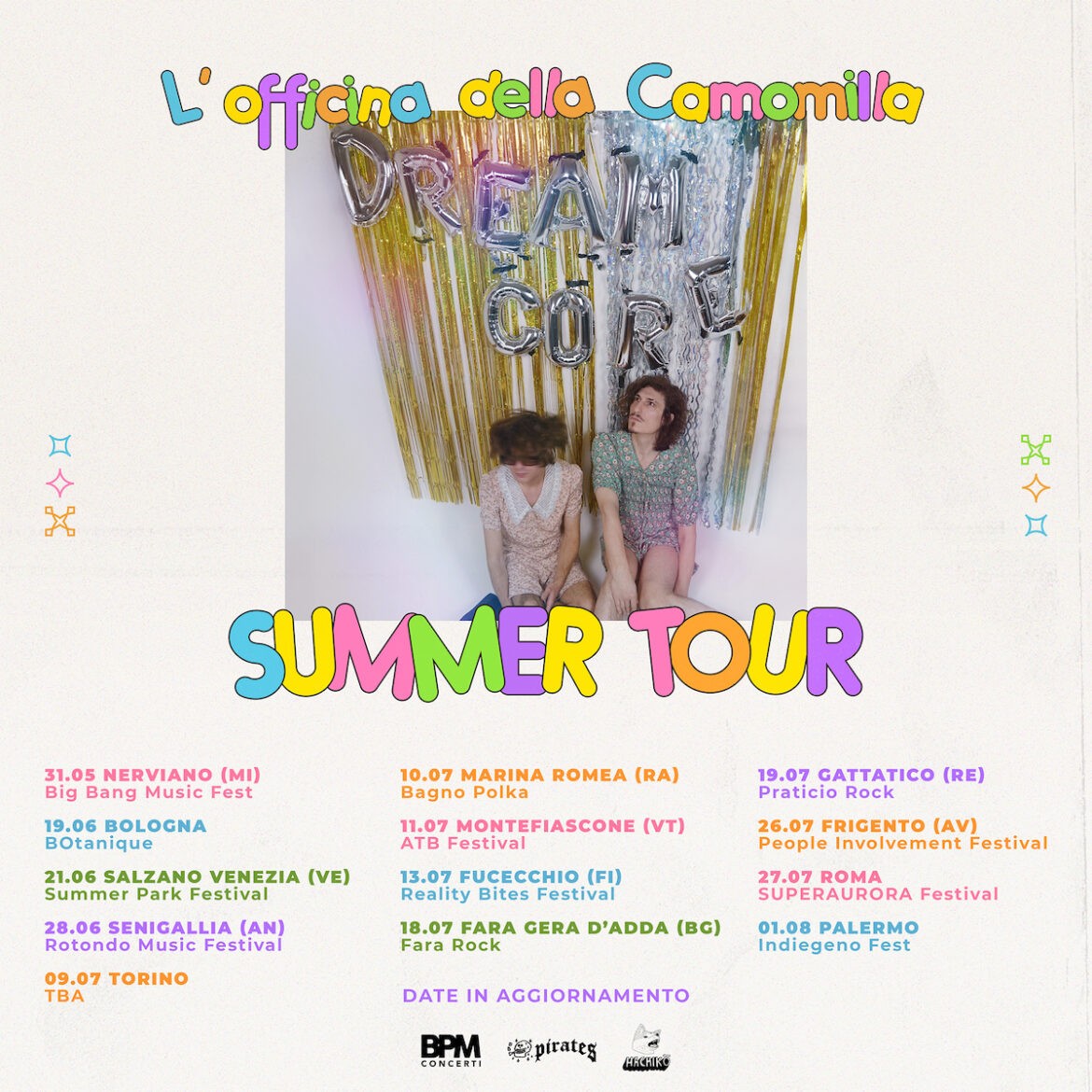 officina dela camomilla summer tour